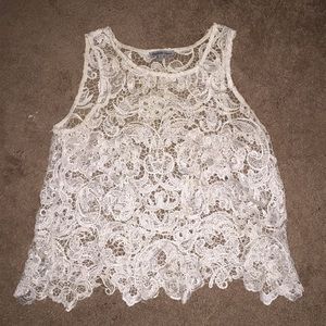 Sleeveless Lace Blouse